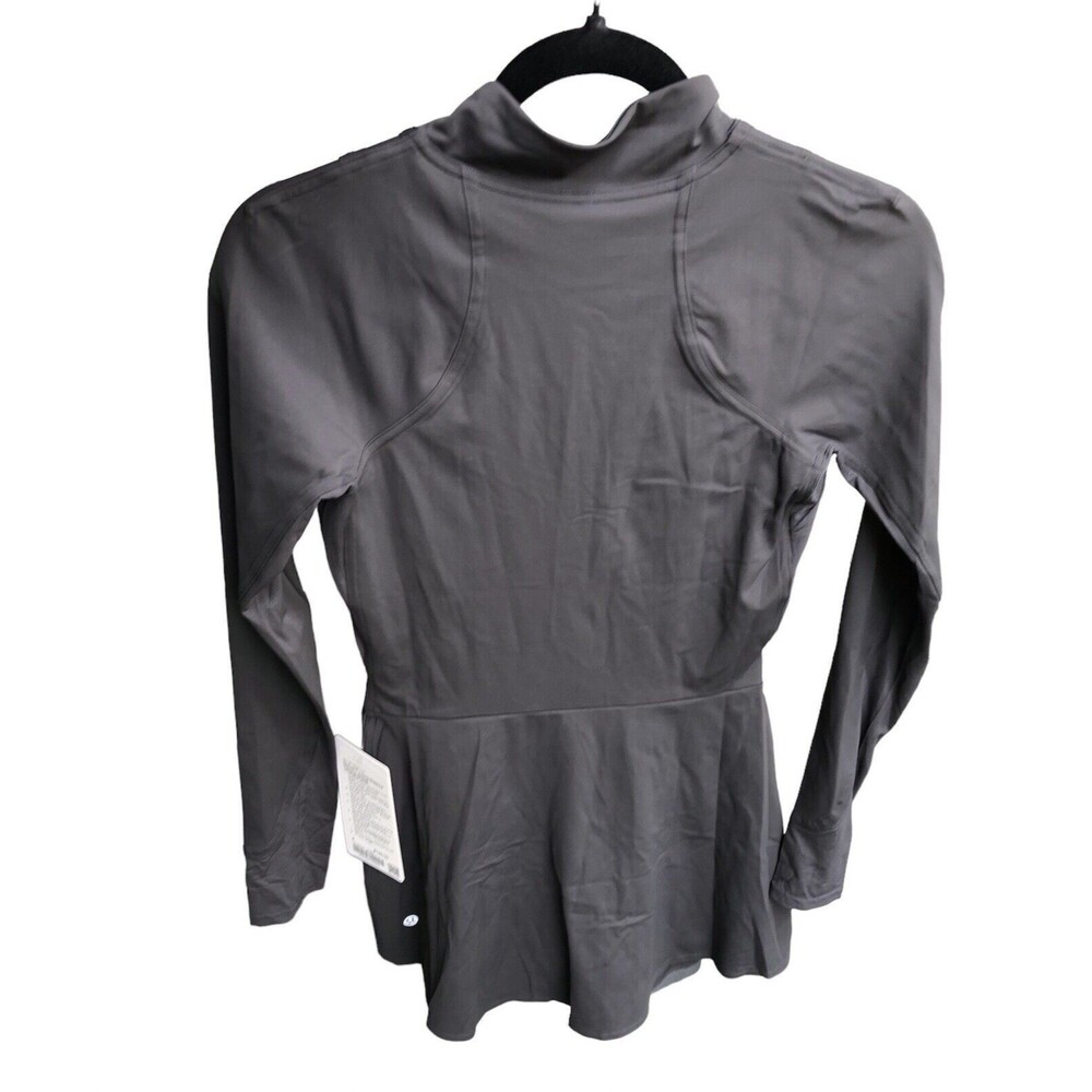 Lululemon Nulux Long Sleeve Tennis Dress Size 4 Graphite Gray GGRE New - Picture 4 of 4